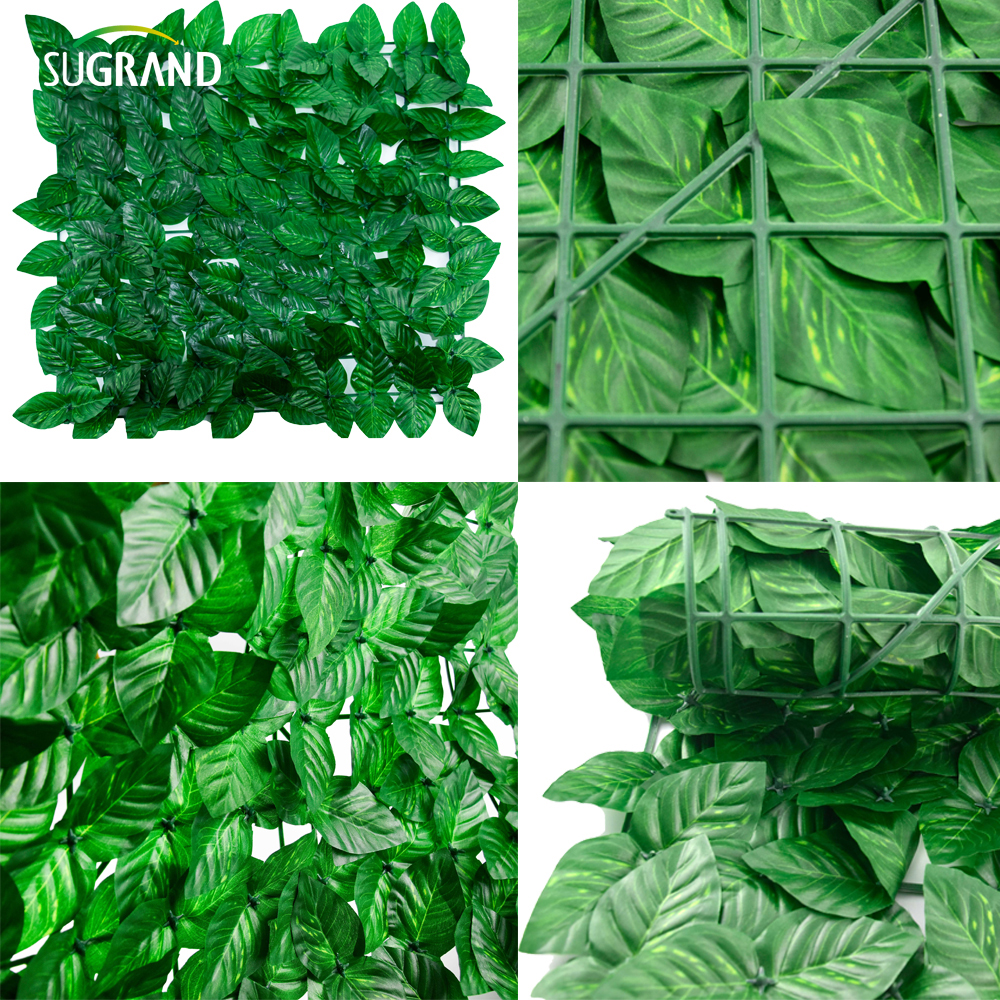 Artificial Grass Panels Plastic for Outdoor Garden Privacy Fence 