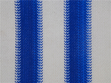 Six needles 180 gsm white and blue mono tape shade net