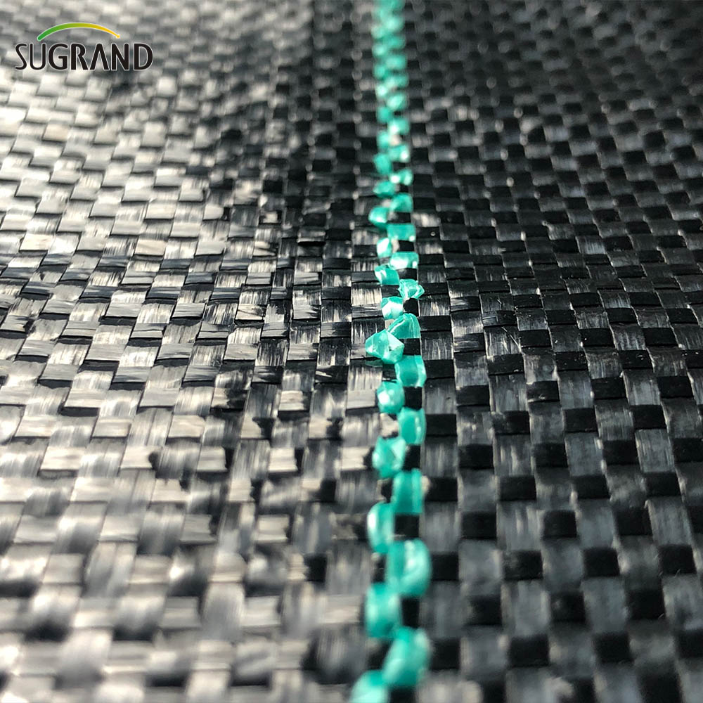 PP Green And Black Woven Ground Cover Membrane Weeds Mat