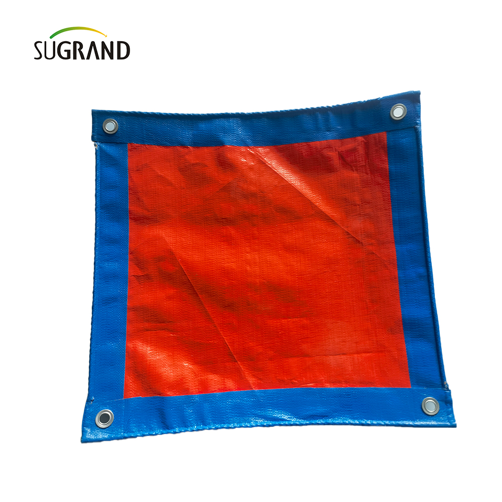 Orange And Blue UV Protect Plastic PE Tarpaulin Agriculture Industrial Cover Manufacturers