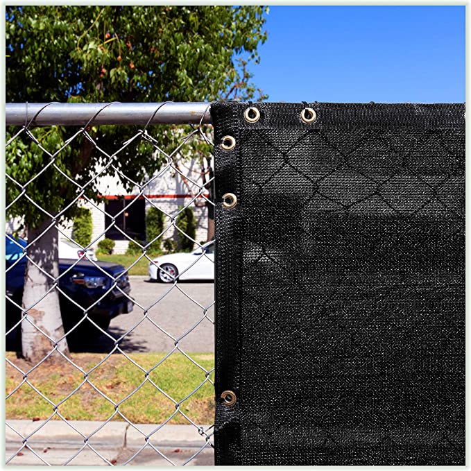 Black Fence Privacy Screen Windscreen UV Blockage Shade Screen Cover Fence Net